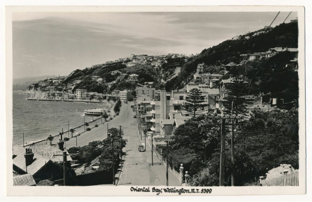 Oriental Bay, Wellington, New Zealand RPPC