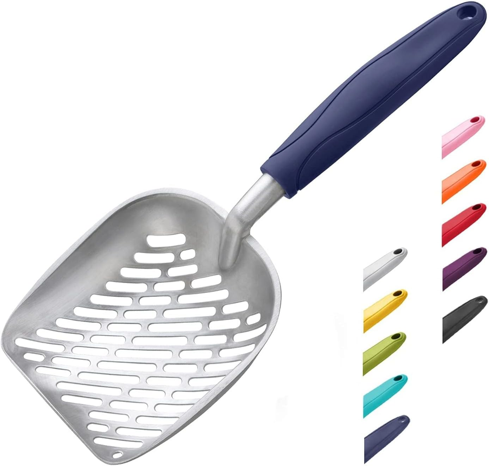 Cat Litter Scoop Aluminum Alloy Sifter Kitty Metal Scooper Deep Shovel