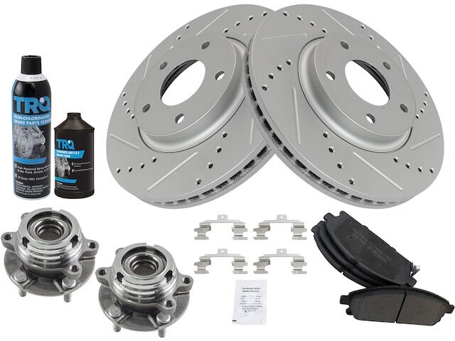 Front Brake Pad and Rotor and Wheel Hub Kit fits Nissan Quest 2004-2009 62NQDK