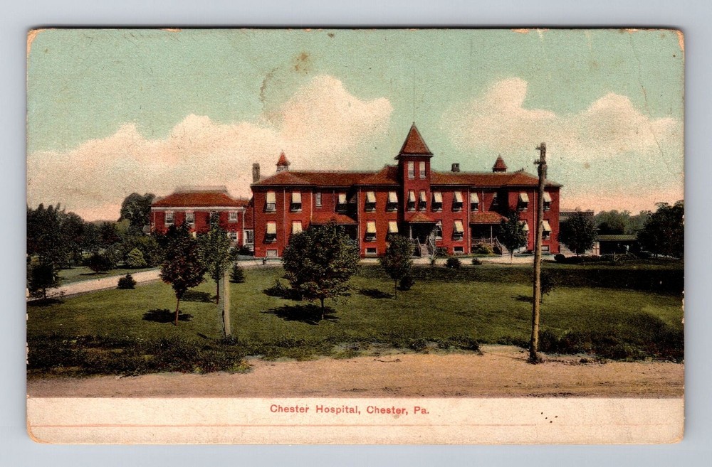 Chester PA-Pennsylvania, Chester Hospital, Antique, Vintage Souvenir Postcard