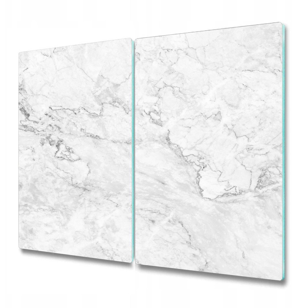 Tempered Glass Worktop Saver White Marble Stone Texture Peel Stick 2x30x52