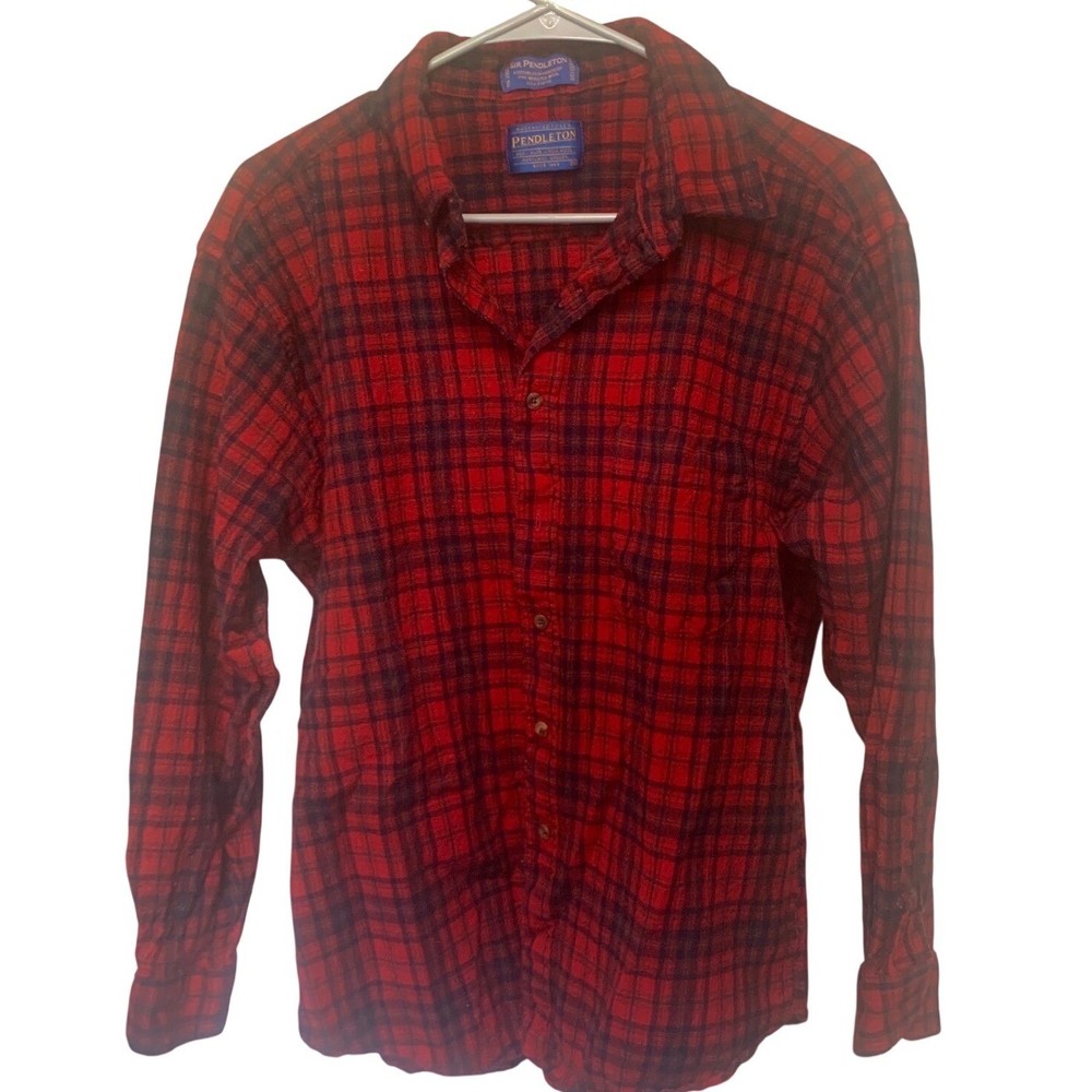 Sir Pendleton Mens XL Red Matheson Tartan Plaid Worsted Wool Shirt AA034-10002-R