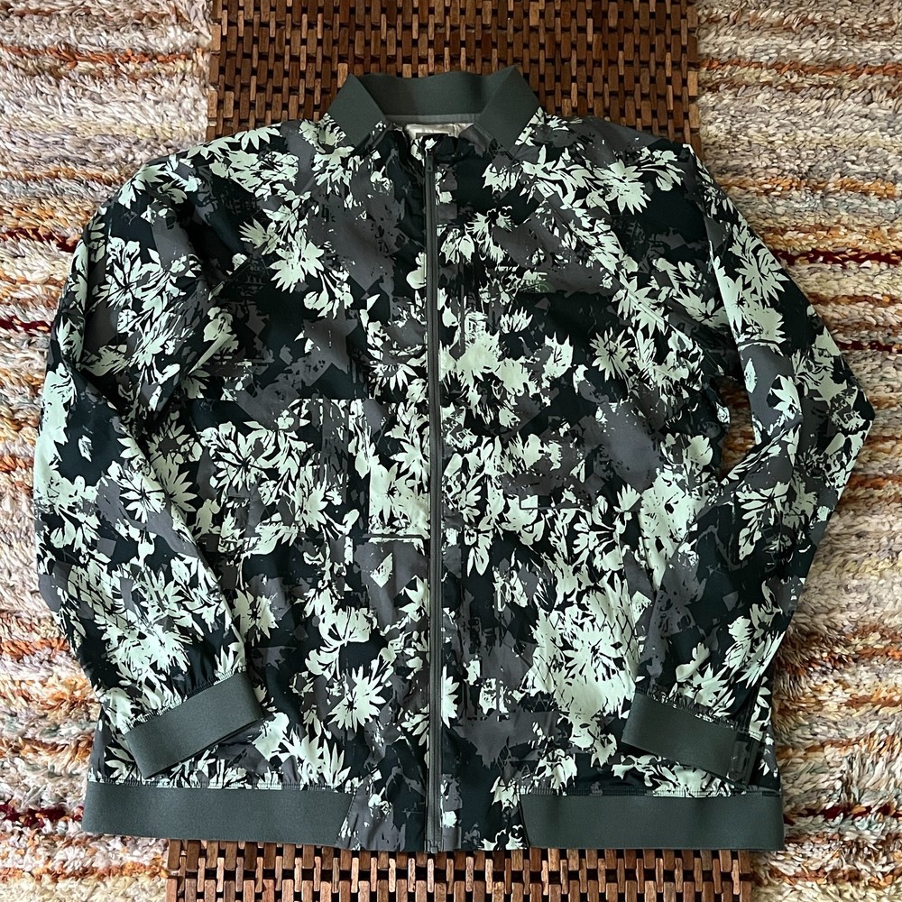 The North Face Camo Full Zip Shell Jacket Green Women's Size XL