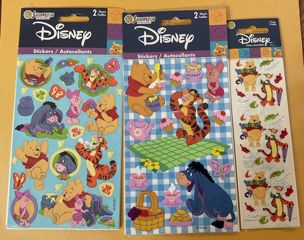 Sandylion Winnie The Pooh Disney Sticker Lot