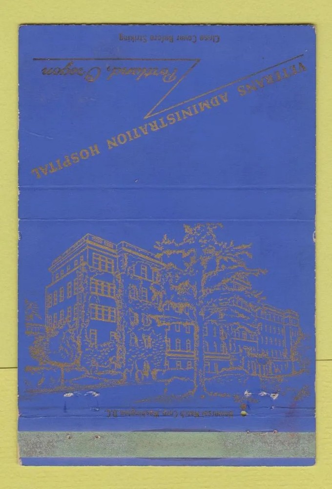 Matchbook Cover - Veterans Administration Hospital Portland OR 40 Strike