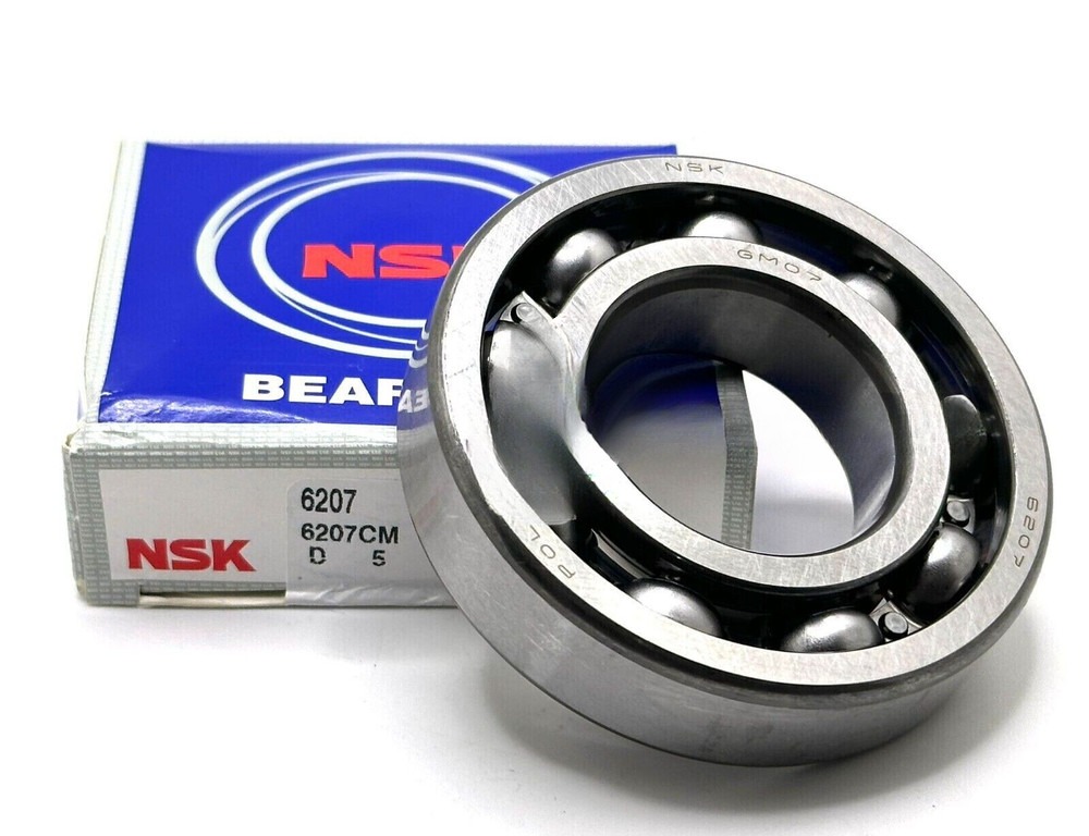 NSK 6207 DEEP GROOVE BALL BEARING, OPEN TYPE, NO SEALS 35x72x17 mm