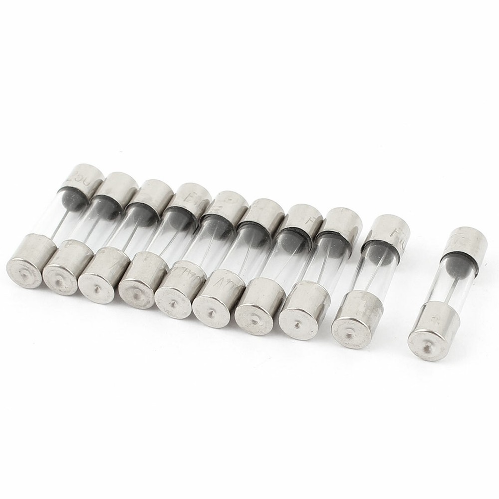 10pcs 5x20mm Fast-Blow Glass Fuses 250V 10A for Electronics Replacement-image