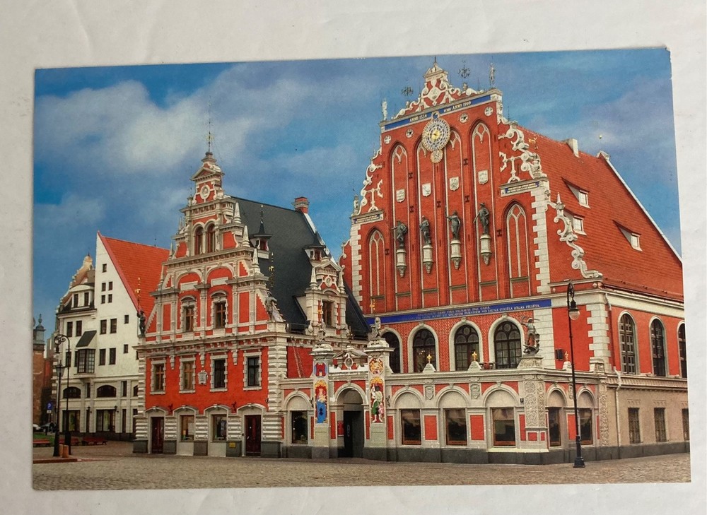 Riga Latvia House of the Blackheads Melngalvju Nams Vintage Postcard Unused