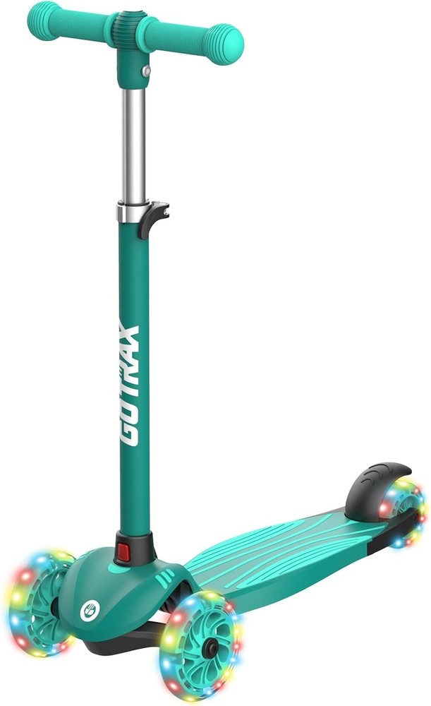 Gotrax KS1 Kids Kick Scooter 3-Wheel LED Light Up Wheels Adjustable Height Ages