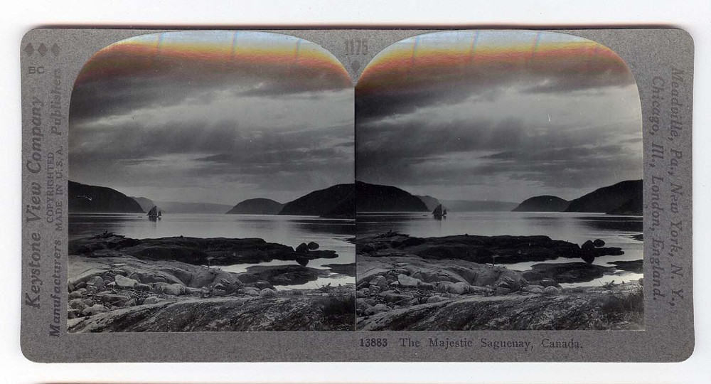 F74557~CANADA Majestic Saguenay River Stereoview