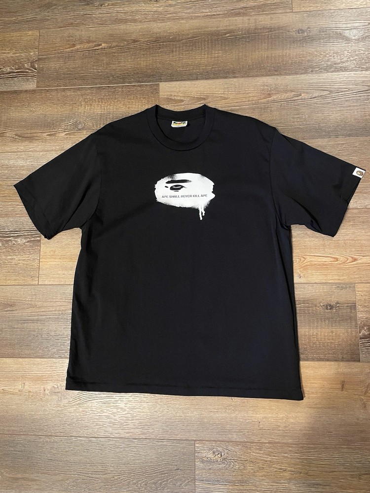 BAPE Relaxed Fit Mens Graphic Tee Black Medium Designer T-Shirt