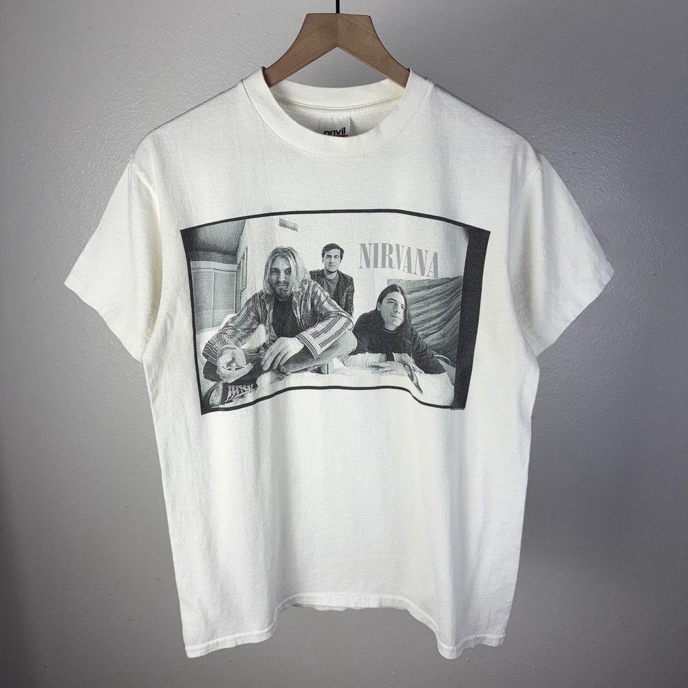 Vintage 90’s Nirvana Kurt Cobain Portrait SINGLE STITCH T Shirt Size Large