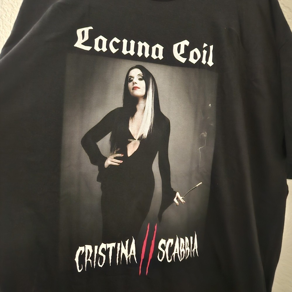 Vtg Lacuna Coil Cristina Scabbia Rock Band Tour t-shirt HP257 FREE SHIPPING
