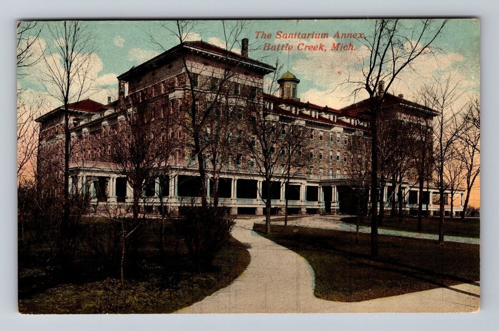 Michigan MI Battle Creek The Sanitarium Annex Vintage Postcard Post