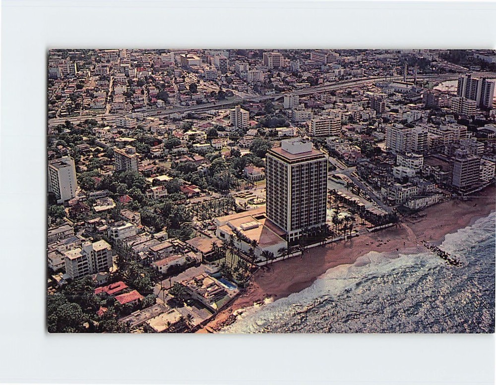 Postcard Aerial View of The Sheraton Hotel San Juan Puerto Rico