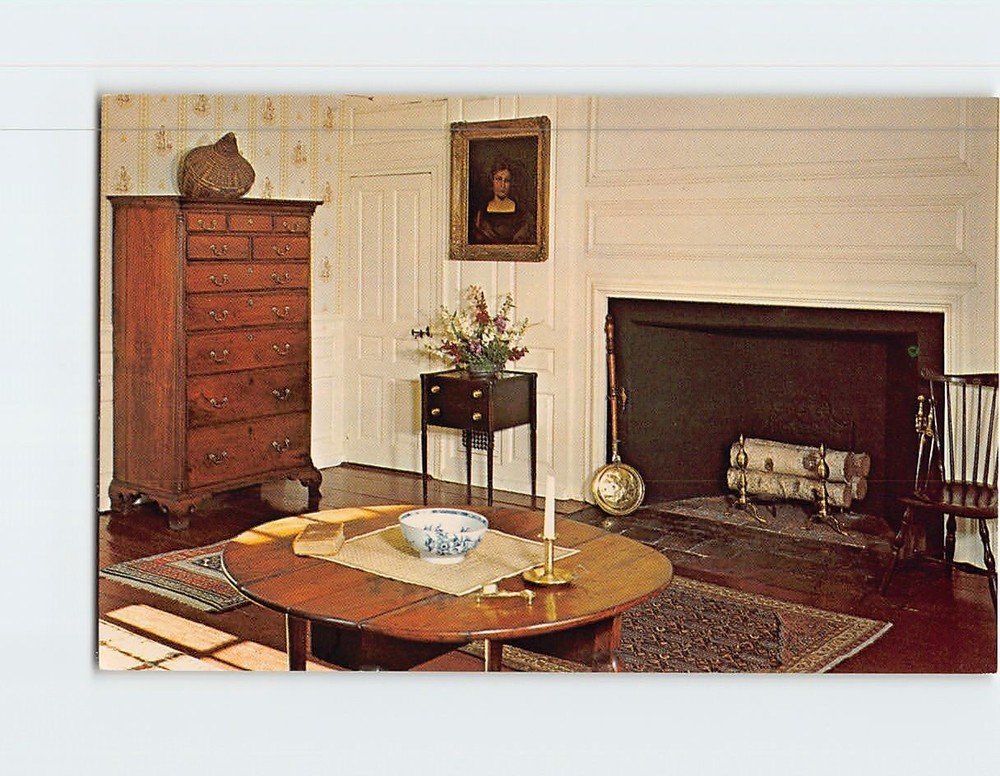 Postcard Great Chamber Phoebe's Room House of Seven Gables Salem Massachusetts