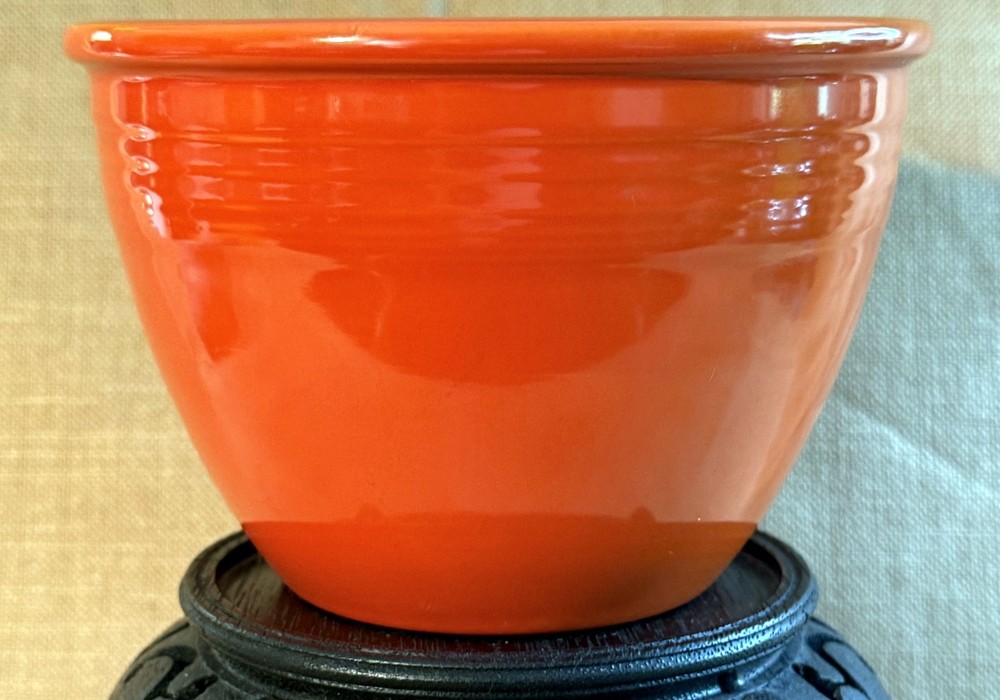 Vintage Fiestaware Red Orange Mixing Bowl #2 Nesting HLC USA Frederick Rhead