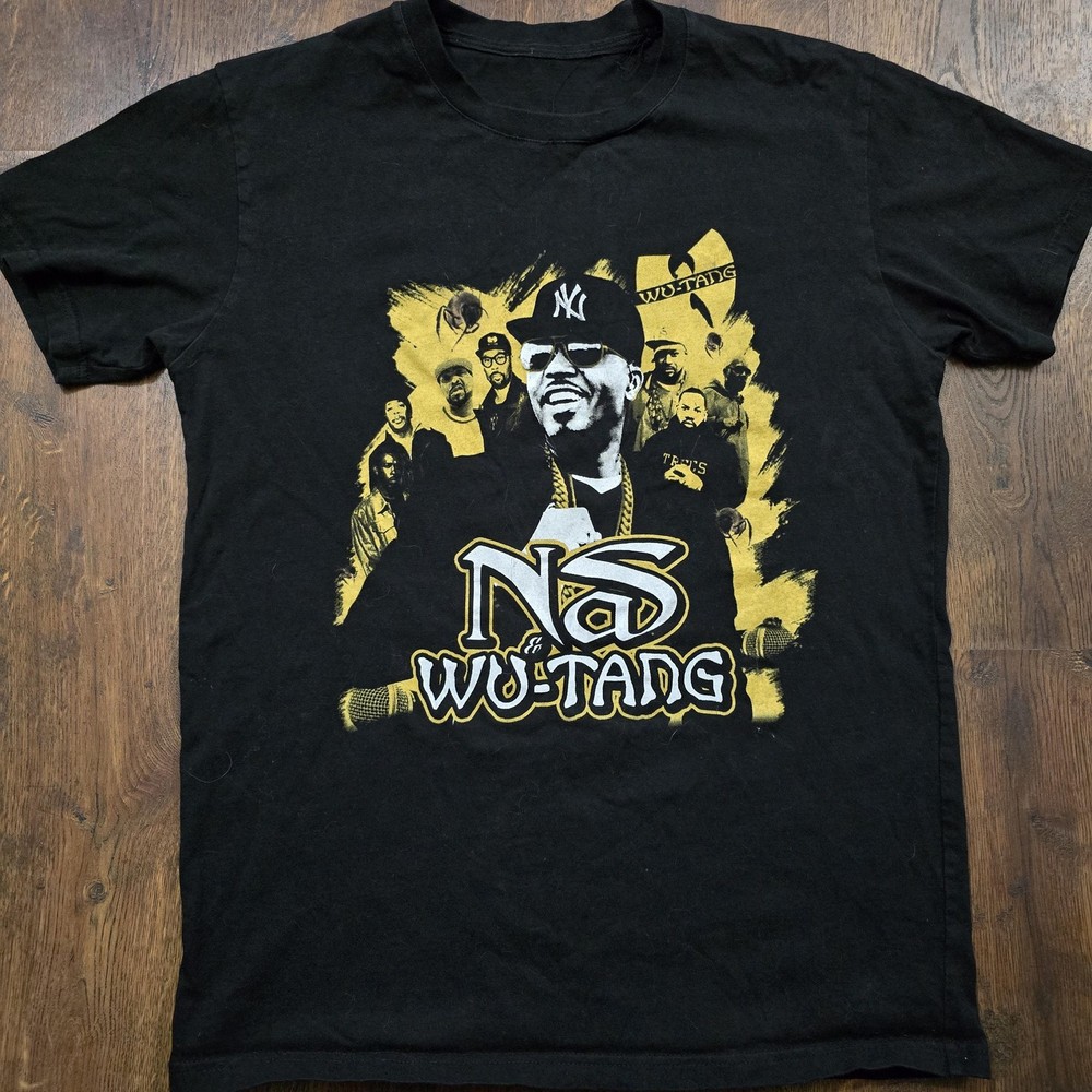 Nas Wu-Tang Shirt Mens M Black NY State of Mind Tour 2022 Hip Hop Rap Tee