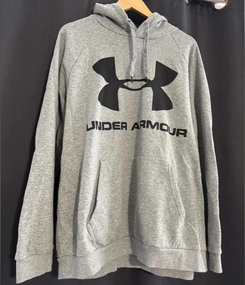Men's Under Armour Gray Hoodie Sweatshirt Size XXL
