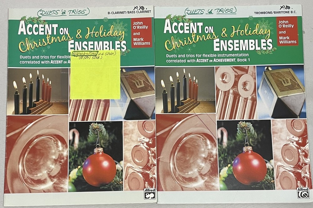 Accent on Christmas & Holidays Ensembles for the Trombone & Clarinet Music Books-image