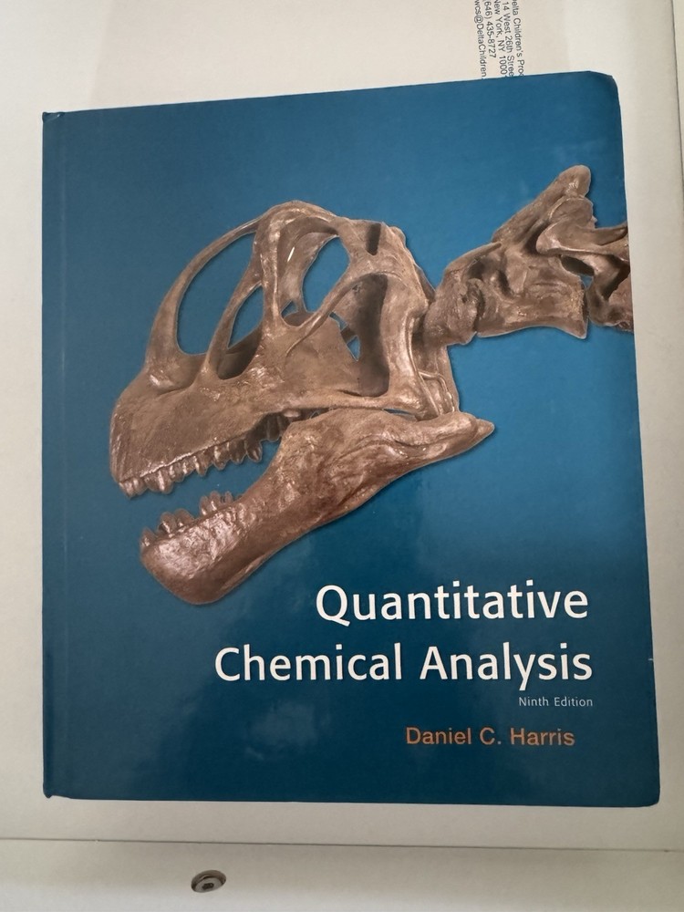 W. H. Freeman Quantitative Chemical Analysis 9th Ed Hardcover 2016 Harris Chemi…