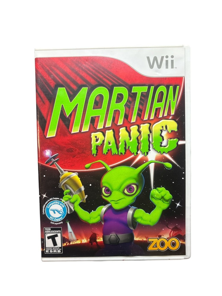 Martian Panic Nintendo Wii 2009 CIB Complete In Box W/ Manual