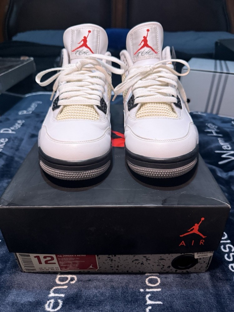 2012 Air Jordan Retro 4 White Cement Mens Size 12 *PLEASE READ DESCRIPTION*