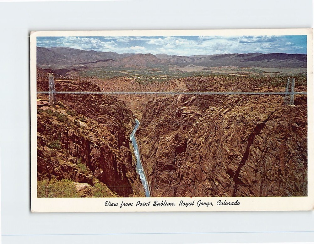 Postcard View from Point Sublime Royal Gorge Colorado USA North America