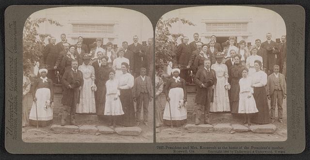 Photo of Stereograph,Theodore Roosevelt,Roswell,Georgia,Edith Kermit Roosevelt