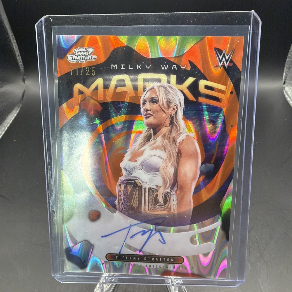 2026 Topps Chrome Cosmic WWE Tiffany Stratton Milky Way Marks Autograph Orange