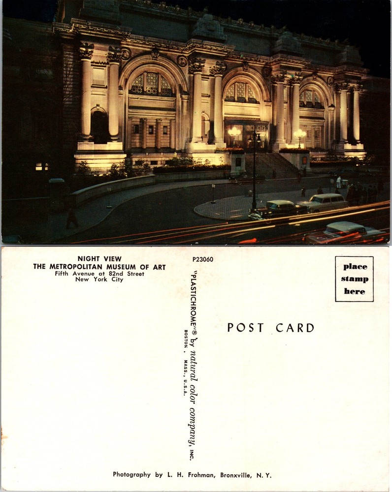 Night View Metropolitan Museum of Art New York NY Postcard