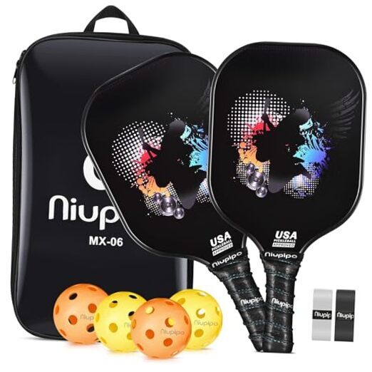 Pickleball Paddles, USAPA Approved Pro Graphite Pickleball Black