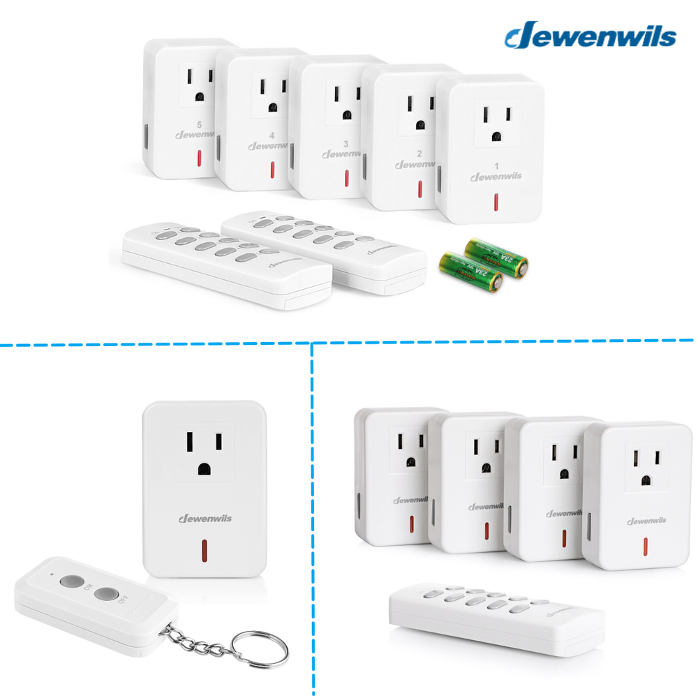 DEWENWILS Wireless Remote Control Outlet Switch Power Plug In On Off