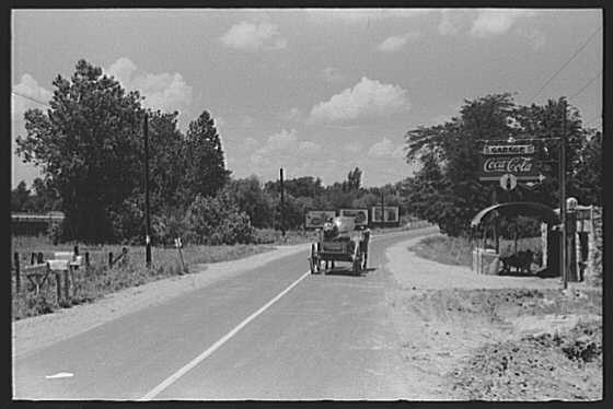 Cave City Horse Cave Kentucky Farm Security 1940s Roadside Wagon Sign