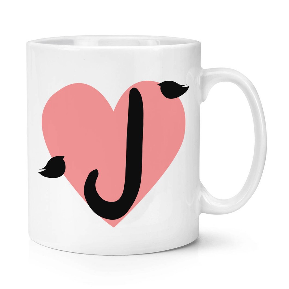Letter J Heart Alphabet Cup Coffee Mug Coffee Cup Mug Cup