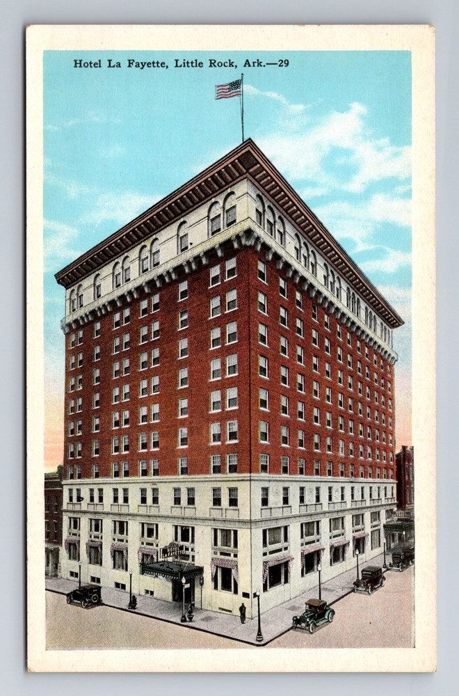 Little Rock AR-Arkansas, Hotel La Fayette, Advertising Antique  Vintage Postcard