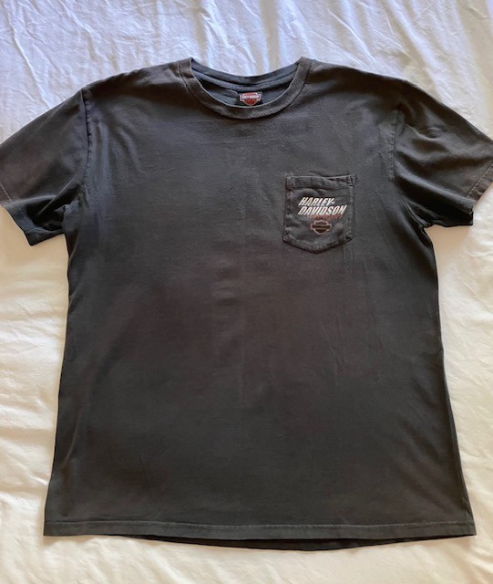 Men's XL Harley Davidson Black Greensboro NC Graphic Pocket T-Shirt Short Sleeve