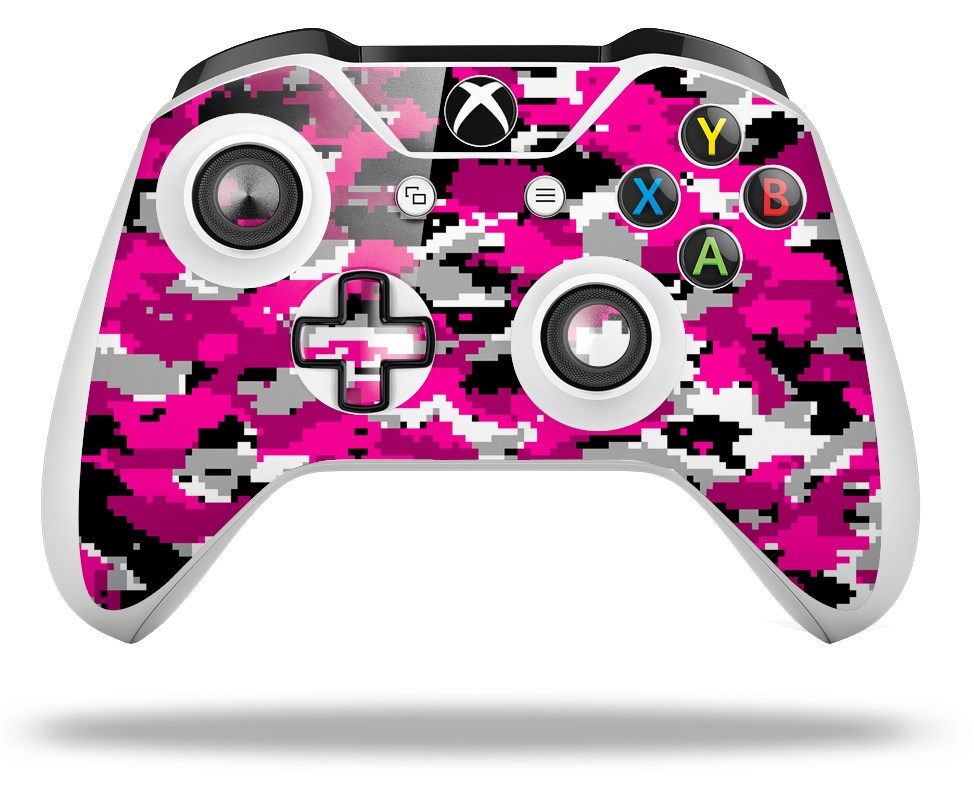 Skin for XBOX One S X Controller WraptorCamo Digital Camo Hot Pink Vinyl Decal