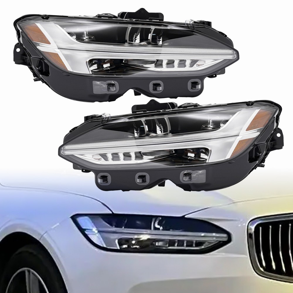 2018-2023 Volvo S90 V90 Full LED Headlights with Turn Signals Left & Right Pair