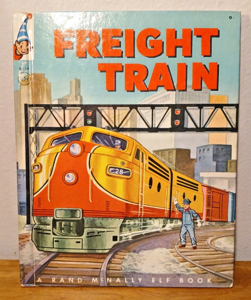 Vintage Rand McNally Elf Book Freight Train #8414 E.C. Reichert 1956 Great Cond