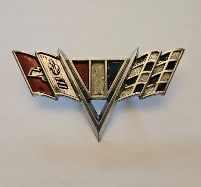 1964-1967 Chevrolet Chevelle/Nova/Corvette/Camaro - P/N  3840318 - V Flag Emblem