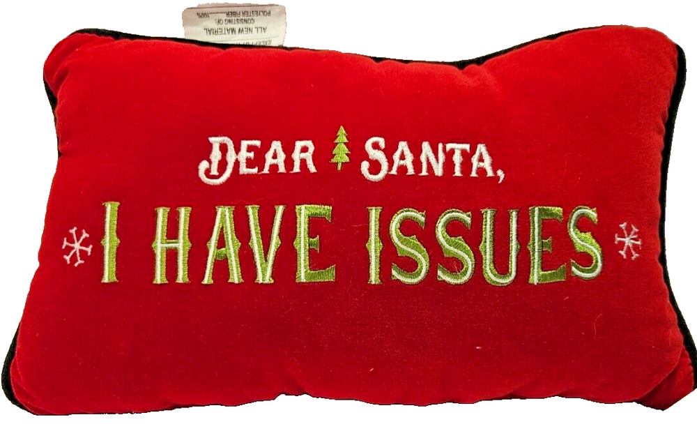 Dear Santa I Have Issues Christmas Throw Pillow  -image