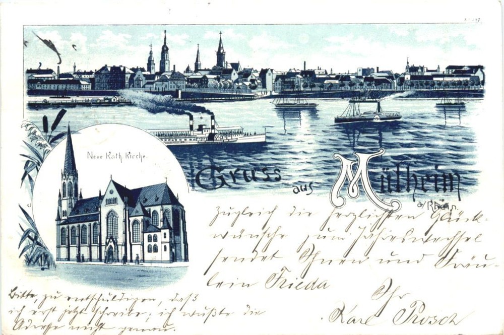 Greetings from Mülheim am Rhein-litho-Cologne-699370