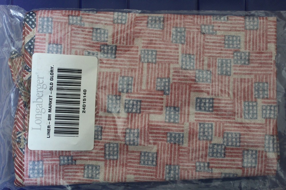 Longaberger Old Glory Inaugural Small Market Basket Liner #24015140 - NEW