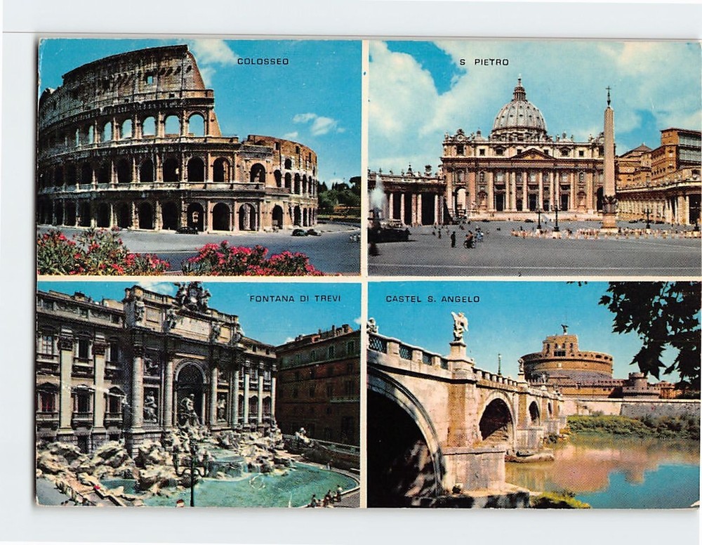 Postcard Scenes & Views Rome Italy