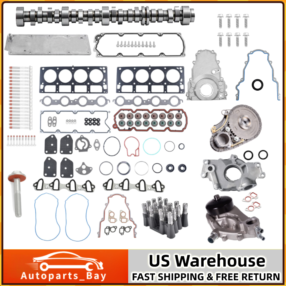 Chevy GMC 5.3L NON AFM Camshaft Lifters Timing Chain Gasket Kit