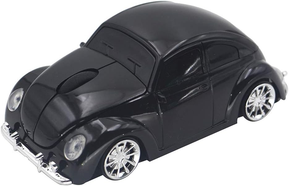 VW Beetle Wireless Sports Car Mouse for PC Laptop in Black