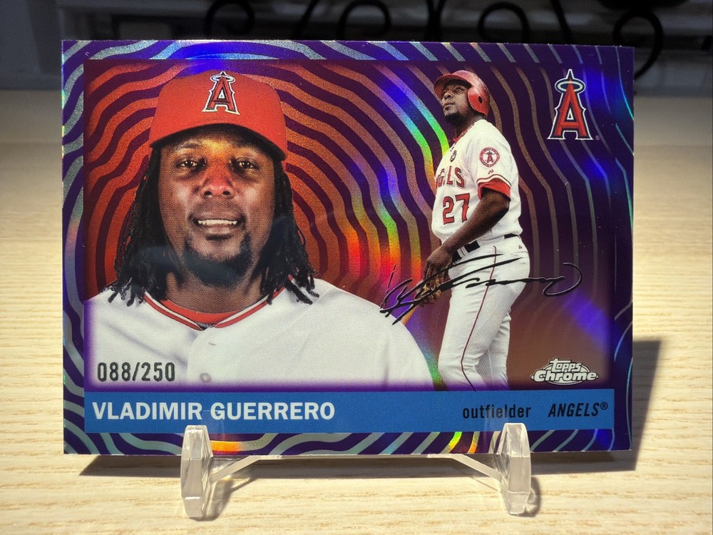 2025 Topps Chrome Platinum Anniv Vladimir Guerrero Purple Vibrations 88/250 #370