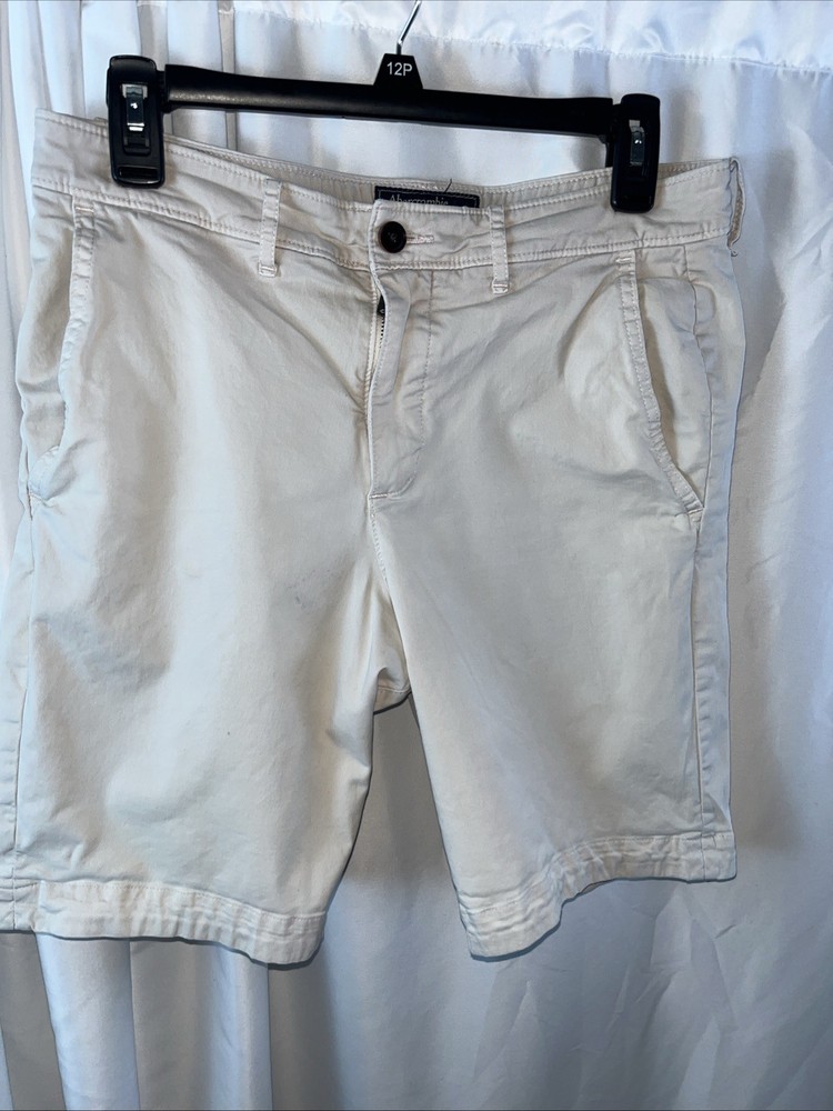 Abercrombie & Fitch Men’s Light Khaki Chino Shorts Size 30 Casual Summer Beach