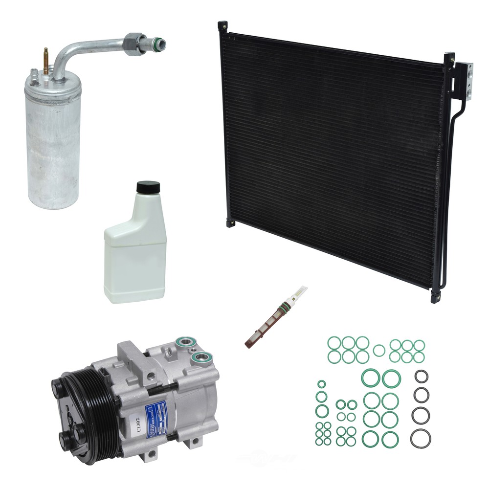 A/C Compressor Kit with Condenser for 2003-2005 Ford Excursion UAC Replacement